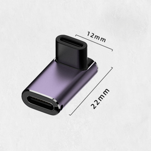 Adaptateur de courbure stéréo 240 W USB-C/Type-C femelle vers USB-C/Type-C femelle 40 Gbit/s avec lumière SH7496478-07